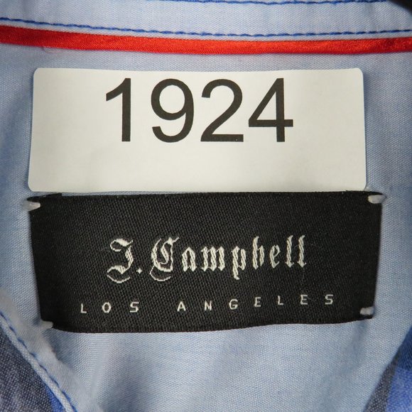 J. Campbell* Men's Short Sleeve Button Down Curved Hem‎ Plaid Shirt~ Size Medium - Picture 3 of 13